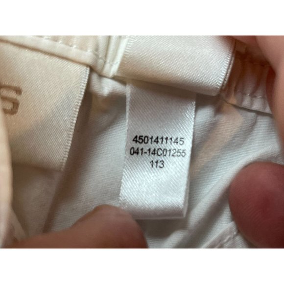 Chicos Women Cargo Shorts Bermuda Elastic Waist Roll Up Hem High Rise White SZ 2 - Picture 9 of 10